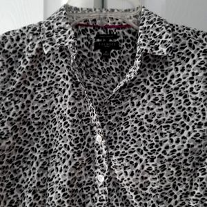 Talbots animal print blouse